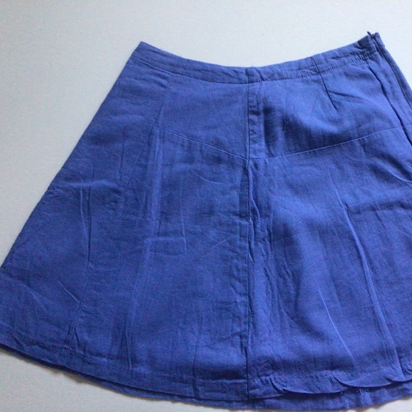 Periwinkle Blue Harve Benard Linen Blend Skirt Size 8 - Picture 3 of 3